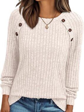 Women's Long Sleeve Fall Sweater Blouse, Business Casual Top